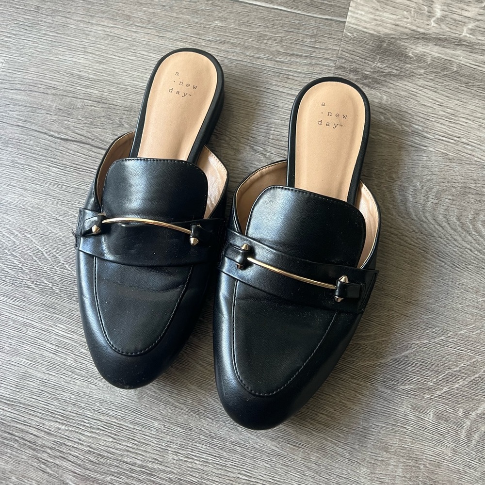 Black loafers
